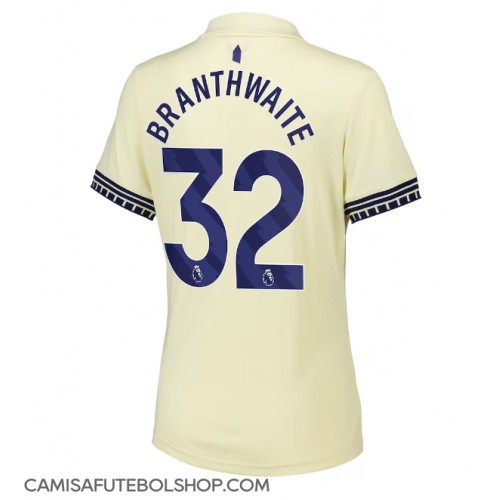 Camisa de time de futebol Everton Jarrad Branthwaite #32 Replicas 2º Equipamento Feminina 2025-26 Manga Curta